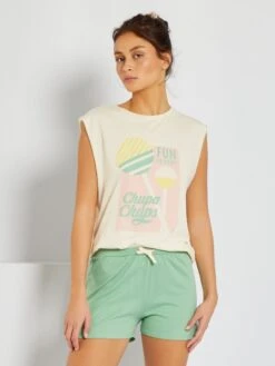 Pijama 'Chupa Chups' - 2 Piezas - Verde -TrendyModa Ventas pijama chupa chups 2 piezas verde zs747 1 frb3