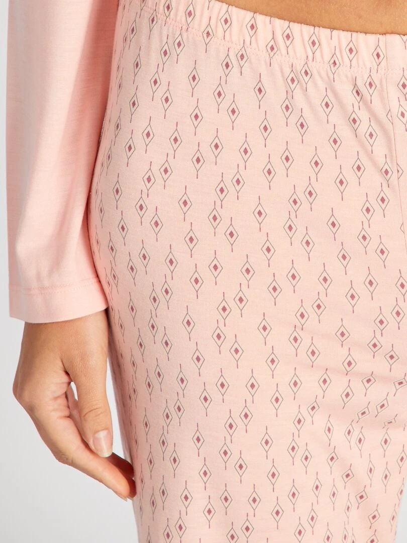 Pijama Con Camiseta + Pantalón - 2 Piezas - ROSA 5 Pijama Con Camiseta + Pantalón - 2 Piezas - ROSA - Imagen 3