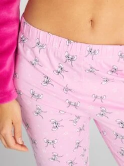 Pijama Con Sudadera Polar + Pantalón De Punto 'Stitch' - 2 piezas - ÁNGEL -TrendyModa Ventas pijama con sudadera polar pantalon de punto stitch 2piezas angel aqu87 1 frb5