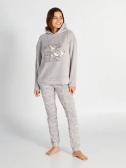 Pijama Con Sudadera Polar + Pantalón De Punto 'Tambor' - 2 piezas - GOLPEADOR -TrendyModa Ventas pijama con sudadera polar pantalon de punto tambor 2piezas golpeador aqu87 2 frb3