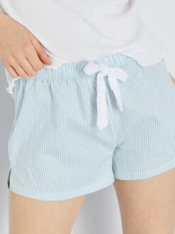 Pijama Corto - 2 Piezas - Azul -TrendyModa Ventas pijama corto 2 piezas azul ala86 1 frb5