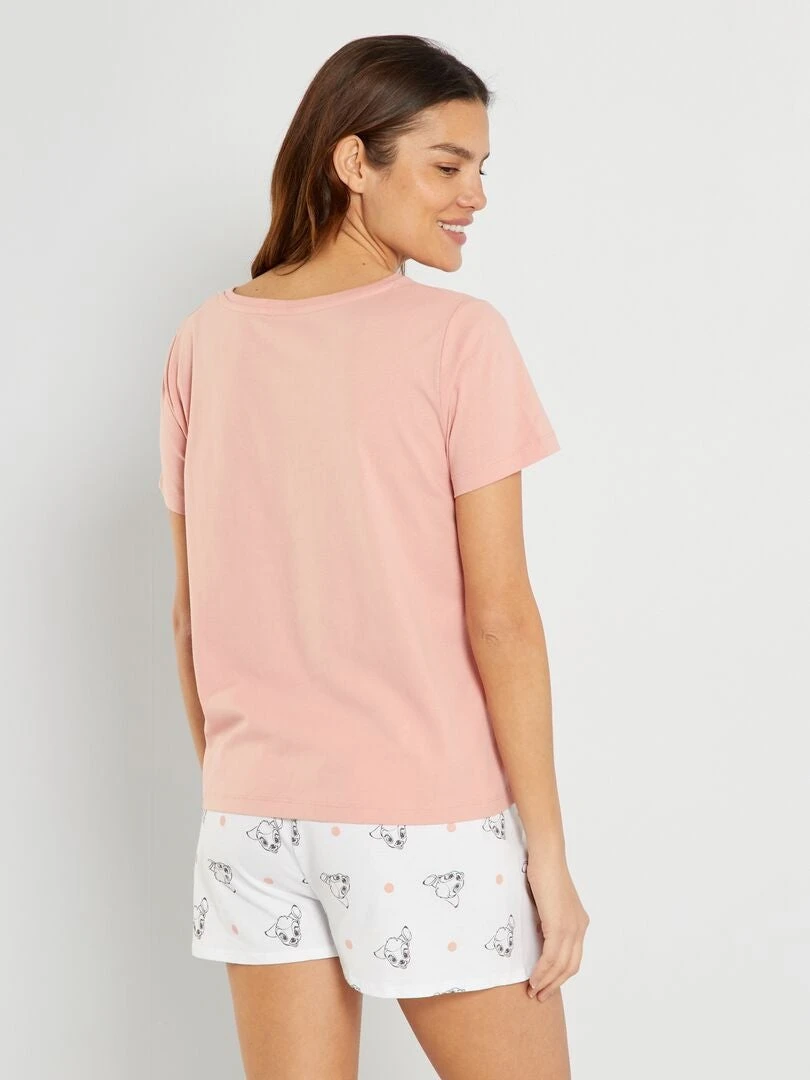 Pijama Corto 'Bambi' - 2 Piezas - Rosa 4 Pijama Corto 'Bambi' - 2 Piezas - Rosa - Imagen 2