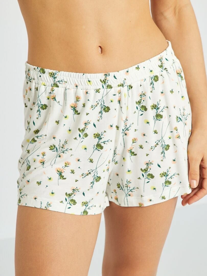 Pijama Corto Con Camiseta Sin Mangas + Short - 2 Piezas - Verde/negro 6 Pijama Corto Con Camiseta Sin Mangas + Short - 2 Piezas - Verde/negro - Imagen 4