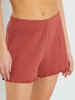 Pijama Corto De Punto Pointelle - 2 Piezas - ROJO 9 Pijama Corto De Punto Pointelle - 2 Piezas - ROJO -TrendyModa Ventas pijama corto de punto pointelle 2 piezas rojo zr670 2 frb3