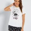 Pijama Corto 'El Gato Felix' - 2 Piezas - BLANCO -TrendyModa Ventas pijama corto el gato felix 2 piezas blanco aix72 1 frb1