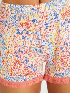 Pijama Corto Estampado - 2 Piezas - Naranja / Blanco -TrendyModa Ventas pijama corto estampado 2 piezas naranja blanco ala59 1 frb3