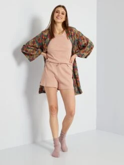 Pijama Corto Short + Camiseta Sin Mangas - 2 Piezas - ROSA 7 Pijama Corto Short + Camiseta Sin Mangas - 2 Piezas - ROSA -TrendyModa Ventas pijama corto short camiseta sin mangas 2 piezas rosa zr912 3 frb2