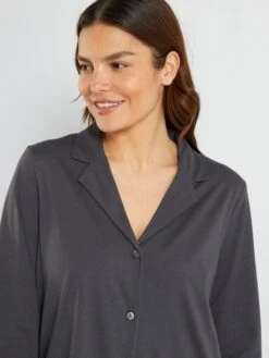 Pijama De Punto - 2 Piezas - Gris Oscuro -TrendyModa Ventas pijama de punto 2 piezas gris oscuro zn684 3 frb3