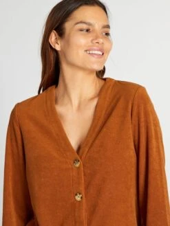 Pijama Largo De Punto De Rizo - 2 piezas - Chocolate 10 Pijama Largo De Punto De Rizo - 2 piezas - Chocolate -TrendyModa Ventas pijama largo de punto de rizo 2piezas chocolate arg10 1 frb4