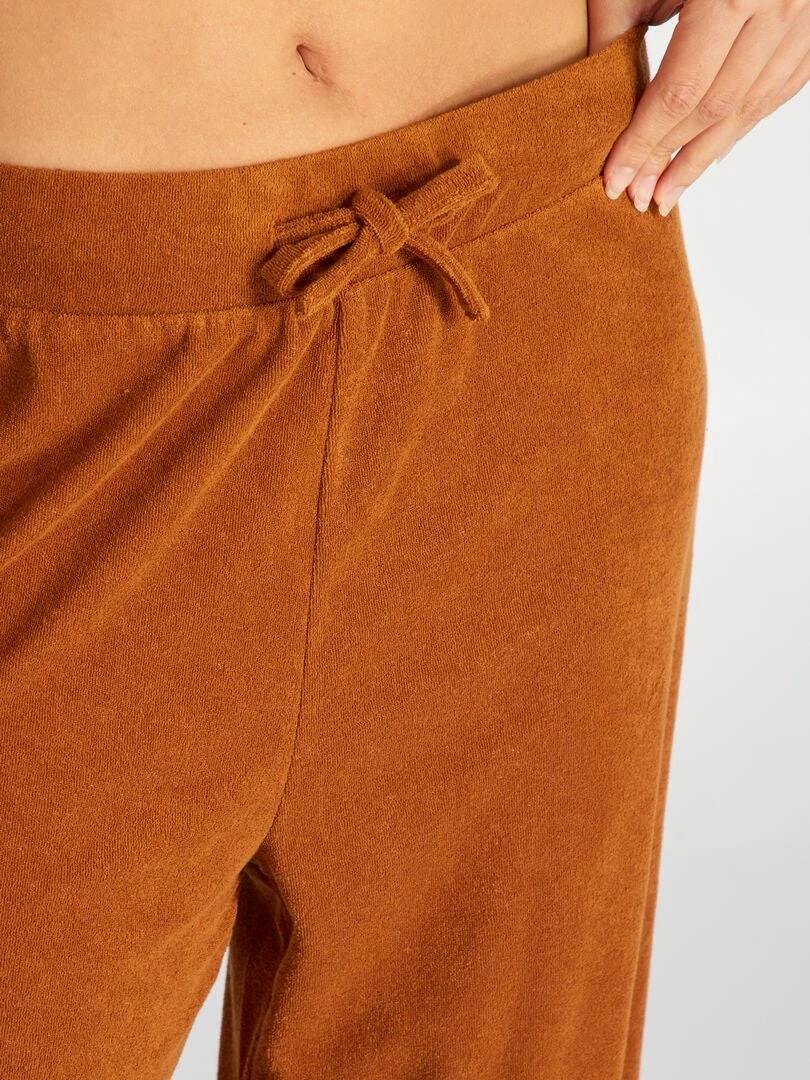 Pijama Largo De Punto De Rizo - 2 piezas - Chocolate 7 Pijama Largo De Punto De Rizo - 2 piezas - Chocolate - Imagen 5