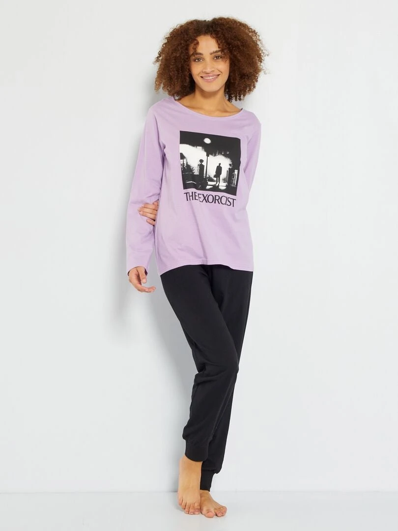 Pijama Largo - Estampado 'El Exorcista' - 2 Piezas - PURPURA 4 Pijama Largo - Estampado 'El Exorcista' - 2 Piezas - PURPURA - Imagen 2