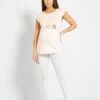 Pijama Largo Premamá - 2 Piezas - Rosa/crudo -TrendyModa Ventas pijama largo premama 2 piezas rosacrudo zo047 1 frb1