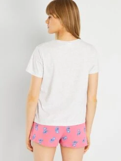 Pijama 'Stitch' - 2 Piezas - Gris/rosa -TrendyModa Ventas pijama stitch 2 piezas grisrosa acp10 1 frb3