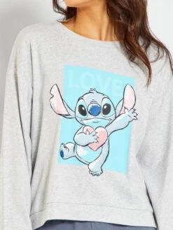 Pijama 'Stitch' 'Disney' - 2 Piezas - GRIS -TrendyModa Ventas pijama stitch disney 2 piezas gris zn689 3 frb2