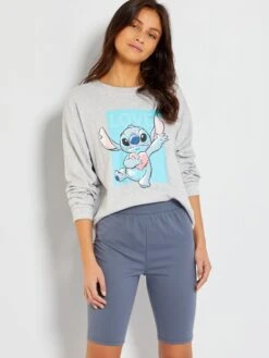 Pijama 'Stitch' 'Disney' - 2 Piezas - GRIS -TrendyModa Ventas pijama stitch disney 2 piezas gris zn689 3 frb4