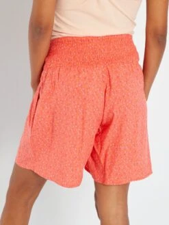 Short Premamá Vaporoso Con Cintura Fruncida - ROSA 9 Short Premamá Vaporoso Con Cintura Fruncida - ROSA -TrendyModa Ventas short premama vaporoso con cintura fruncida rosa zt420 2 frb4