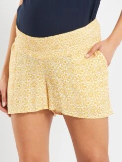Short Vaporoso Premamá - AMARILLO -TrendyModa Ventas short vaporoso premama amarillo zo556 5 frb3