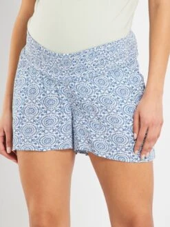 Short Vaporoso Premamá - AZUL 8 Short Vaporoso Premamá - AZUL -TrendyModa Ventas short vaporoso premama azul zo556 1 frb3