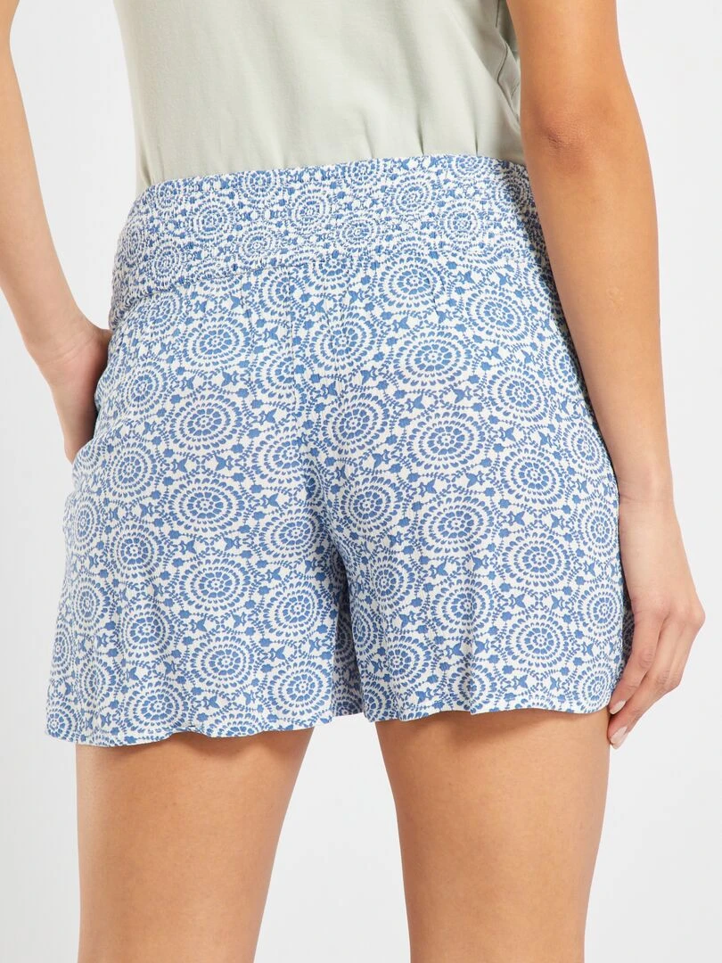 Short Vaporoso Premamá - AZUL 6 Short Vaporoso Premamá - AZUL - Imagen 4