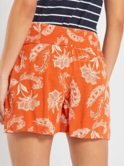 Short Vaporoso Premamá - NARANJA -TrendyModa Ventas short vaporoso premama naranja zo556 2 frb4