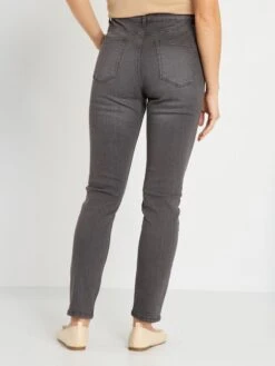 Slim Vaquero De Talle Alto - GRIS -TrendyModa Ventas slim vaquero de talle alto gris zk735 2 frb3
