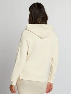 Sudadera De Lactancia Con Capucha - Beige 10 Sudadera De Lactancia Con Capucha - Beige -TrendyModa Ventas sudadera de lactancia con capucha beige akq75 1 frb3