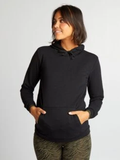 Sudadera De Lactancia Con Capucha - Negro -TrendyModa Ventas sudadera de lactancia con capucha negro akq54 2 frb3