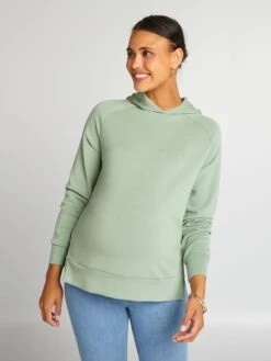 Sudadera De Lactancia Con Capucha - VERDE 12 Sudadera De Lactancia Con Capucha - VERDE -TrendyModa Ventas sudadera de lactancia con capucha verde akq75 4 frb5