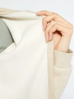 Sudadera De Lactancia Con Cremallera Y Capucha - BEIGE -TrendyModa Ventas sudadera de lactancia con cremallera y capucha beige za406 4 frb7