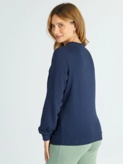 Sudadera De Lactancia Con Cuello Redondo - AMOR AZUL -TrendyModa Ventas sudadera de lactancia con cuello redondo amor azul akq72 2 frb4