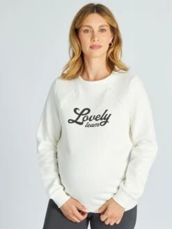 Sudadera De Lactancia Con Cuello Redondo - WHITLOV