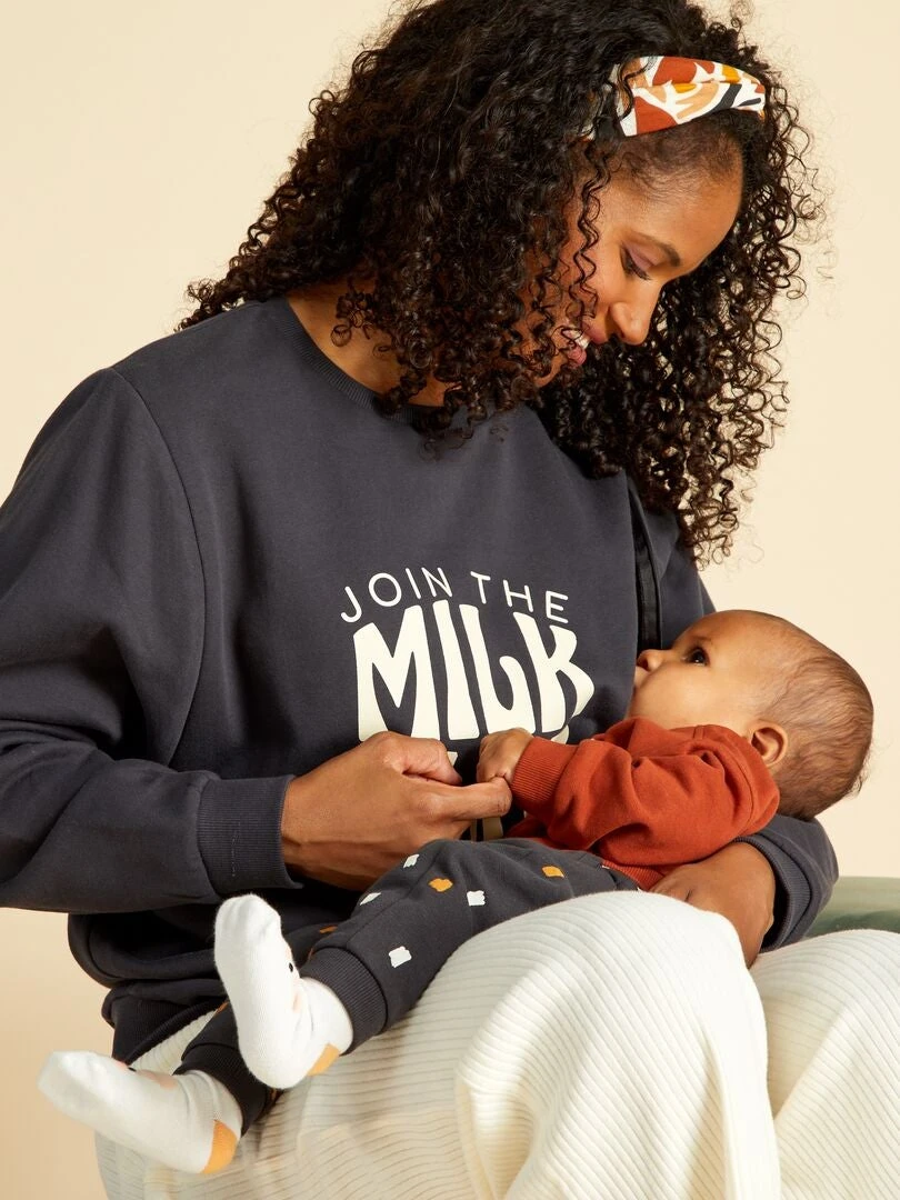 Sudadera De Lactancia De Chándal - GRIS 3 Sudadera De Lactancia De Chándal - GRIS