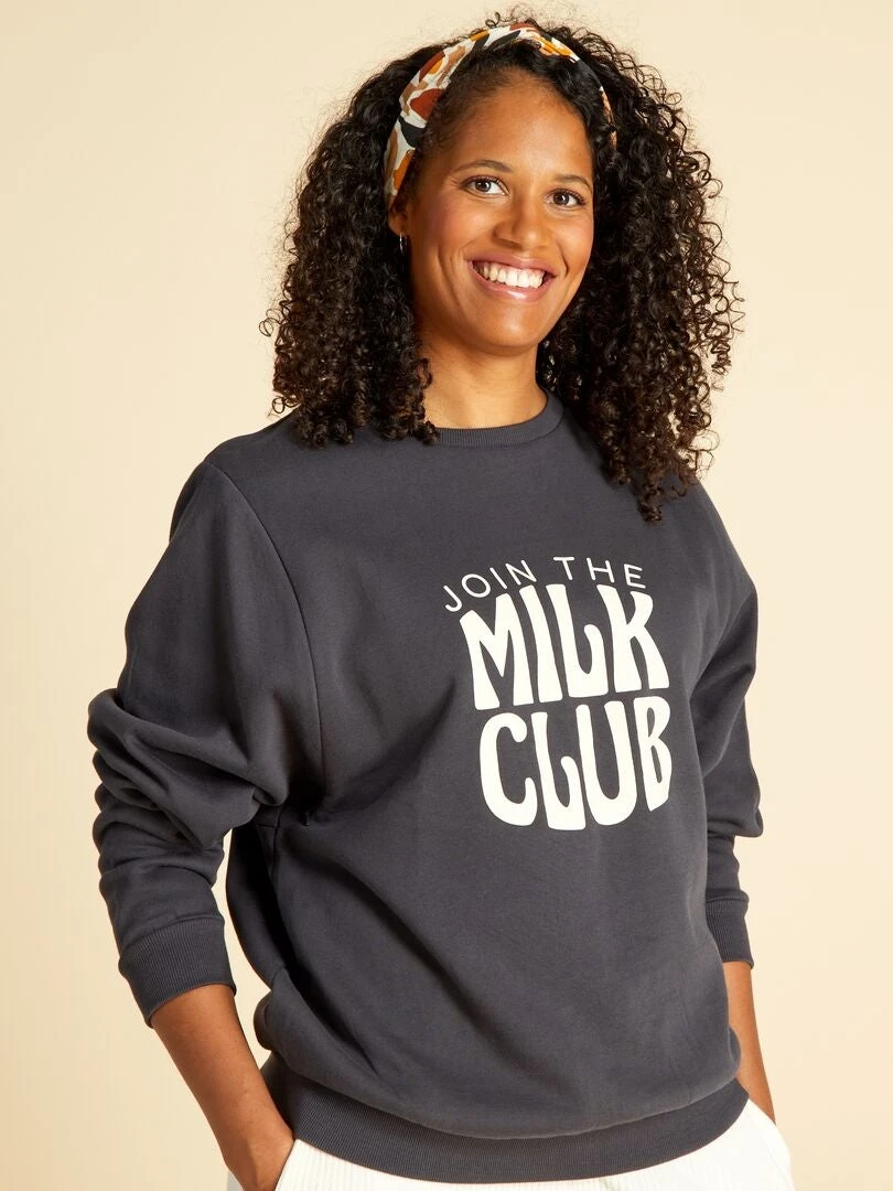 Sudadera De Lactancia De Chándal - GRIS 4 Sudadera De Lactancia De Chándal - GRIS - Imagen 2