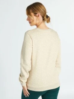 Sudadera De Lactancia - FLOR BEIGE -TrendyModa Ventas sudadera de lactancia flor beige akq63 1 frb4