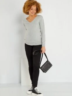 Sudadera De Lactancia - GRIS -TrendyModa Ventas sudadera de lactancia gris zo202 1 frb3