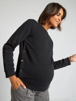 Sudadera De Lactancia - Negro 12 Sudadera De Lactancia - Negro -TrendyModa Ventas sudadera de lactancia negro akq62 1 frb5