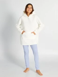 Sudadera Pijama Tipo Borreguito - Blanco -TrendyModa Ventas sudadera pijama tipo borreguito blanco arl92 1 frb2