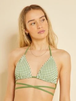 Sujetador De Bikini De Triángulo - BLANCO