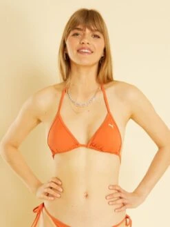 Sujetador De Bikini De Triángulo 'Puma' - NARANJA -TrendyModa Ventas sujetador de bikini de triangulo puma naranja za289 3 frb3
