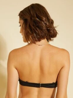 Sujetador De Bikini Satinado - Negro -TrendyModa Ventas sujetador de bikini satinado negro zp135 1 frb7