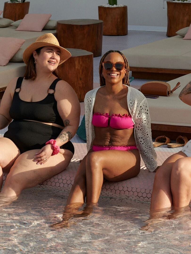 Sujetador De Bikini Tipo Bandeau - Rosa Casis 4 Sujetador De Bikini Tipo Bandeau - Rosa Casis - Imagen 2