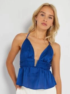 Top De Tirantes Finos - AZUL