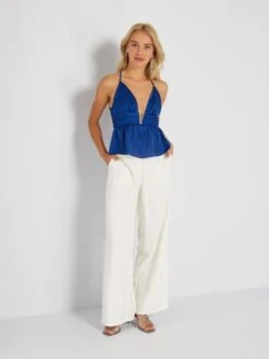 Top De Tirantes Finos - AZUL -TrendyModa Ventas top de tirantes finos azul ato74 1 frb3