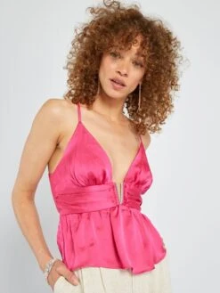 Top De Tirantes Finos - Rosa -TrendyModa Ventas top de tirantes finos rosa ato74 2 frb3