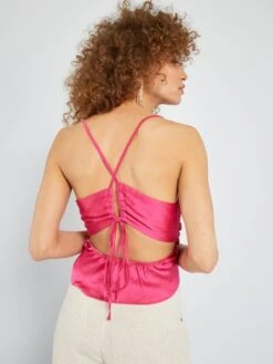 Top De Tirantes Finos - Rosa -TrendyModa Ventas top de tirantes finos rosa ato74 2 frb4