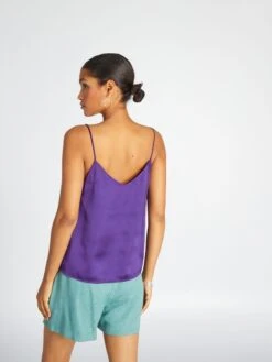 Top Satinado Con Tirantes Finos - PURPURA -TrendyModa Ventas top satinado con tirantes finos purpura acw49 1 frb4