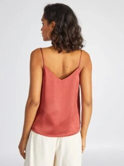 Top Satinado Con Tirantes Finos - ROJO -TrendyModa Ventas top satinado con tirantes finos rojo acw49 3 frb4