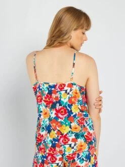 Top Vaporoso De Rayas - NARANJA -TrendyModa Ventas top vaporoso de rayas naranja zb011 9 frb4