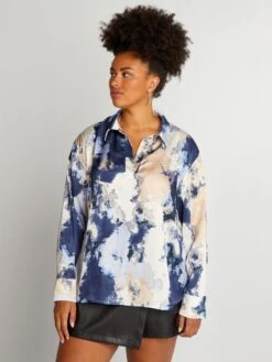 Una Blusa Vaporosa De Manga Larga. - ATAR Y TEÑIR -TrendyModa Ventas una blusa vaporosa de manga larga atar y tenir azz56 1 frb4