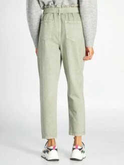 Vaquero Mom Con Cinturón - Gris -TrendyModa Ventas vaquero mom con cinturon gris aof04 5 frb3